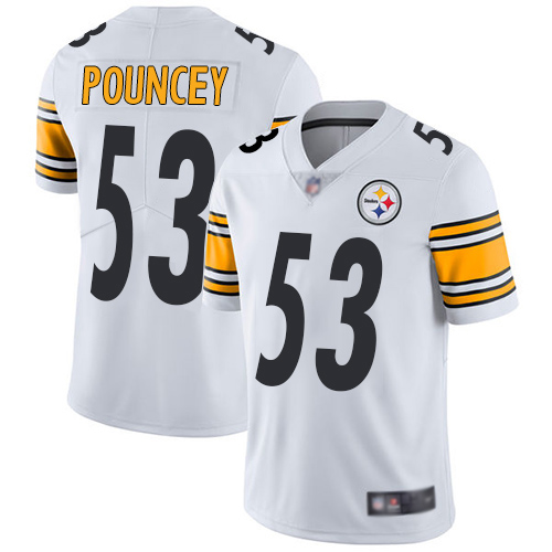 Youth Pittsburgh Steelers Football 53 Limited White Maurkice Pouncey Road Vapor Untouchable Nike NFL Jersey